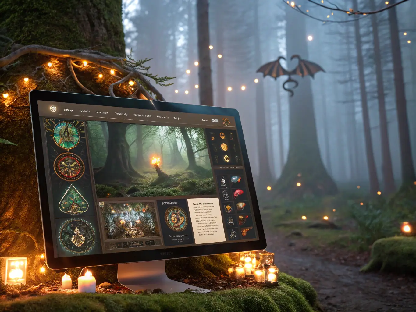 A unique and visually striking website design concept, showcasing custom graphics and branding elements, emphasizing the creativity and personalization of custom web design services.